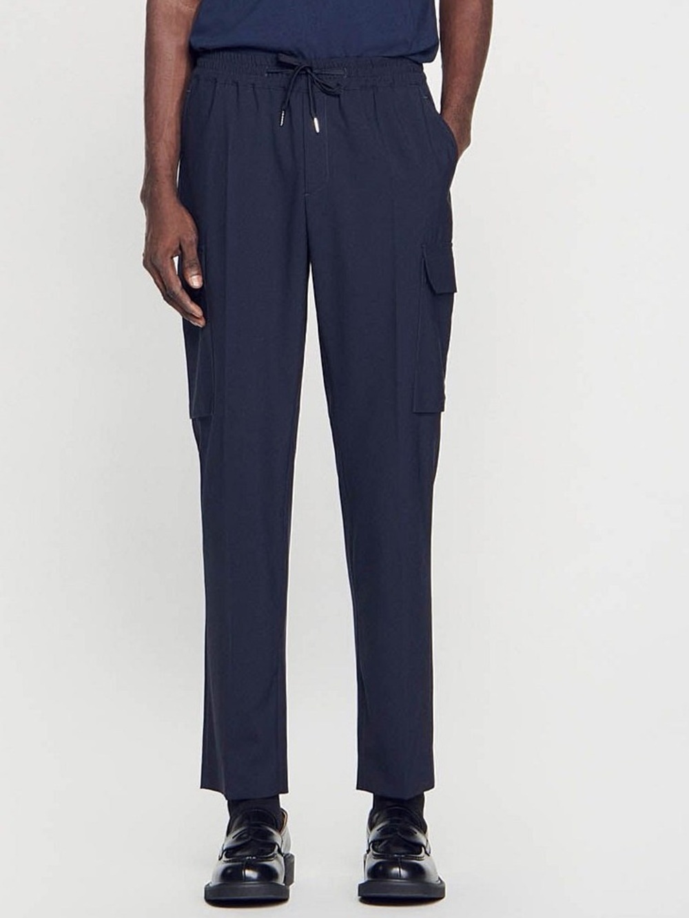 Sandro Navy Blue Cargo Pants